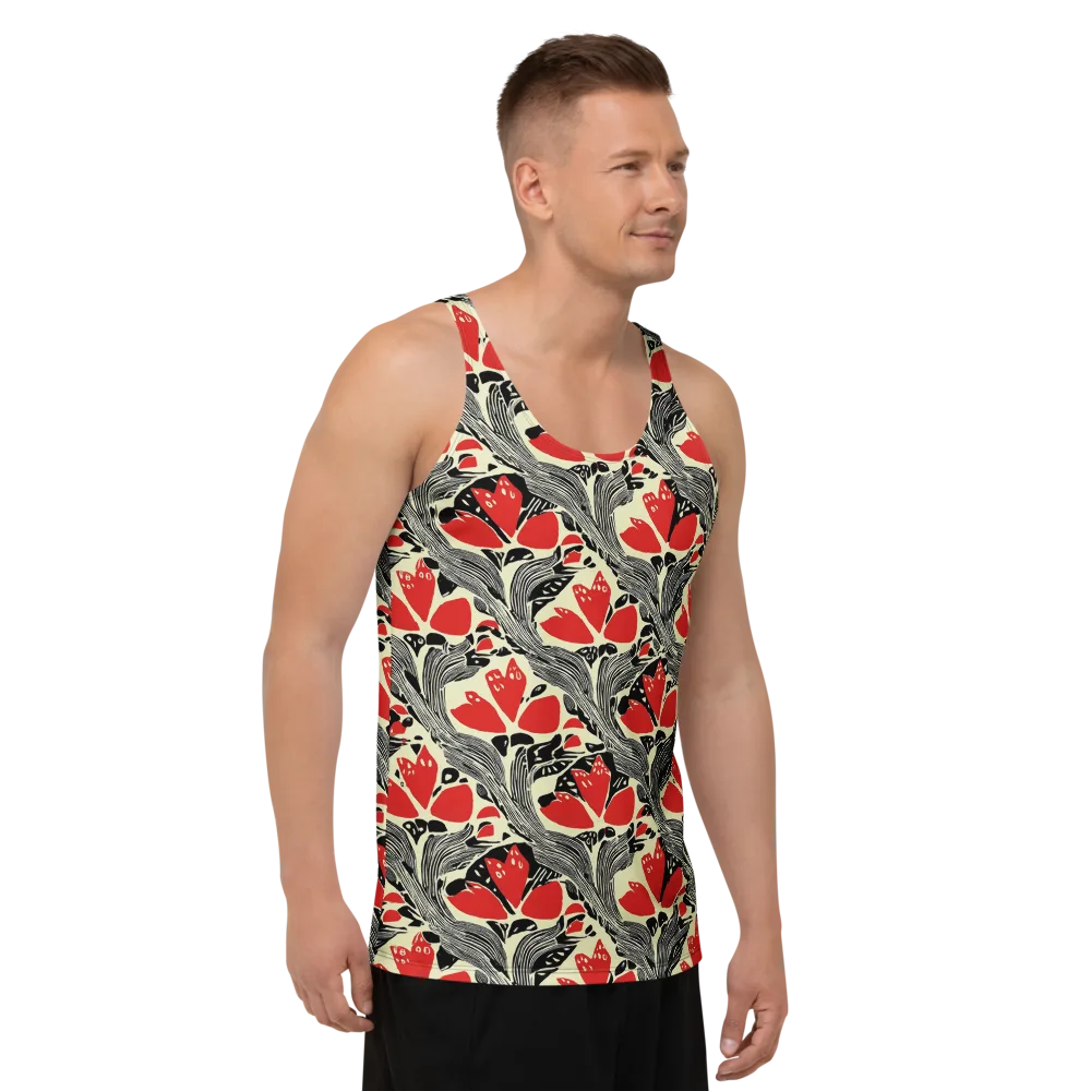 Scarlet Filigree on Men's Tank Top — Right Front
