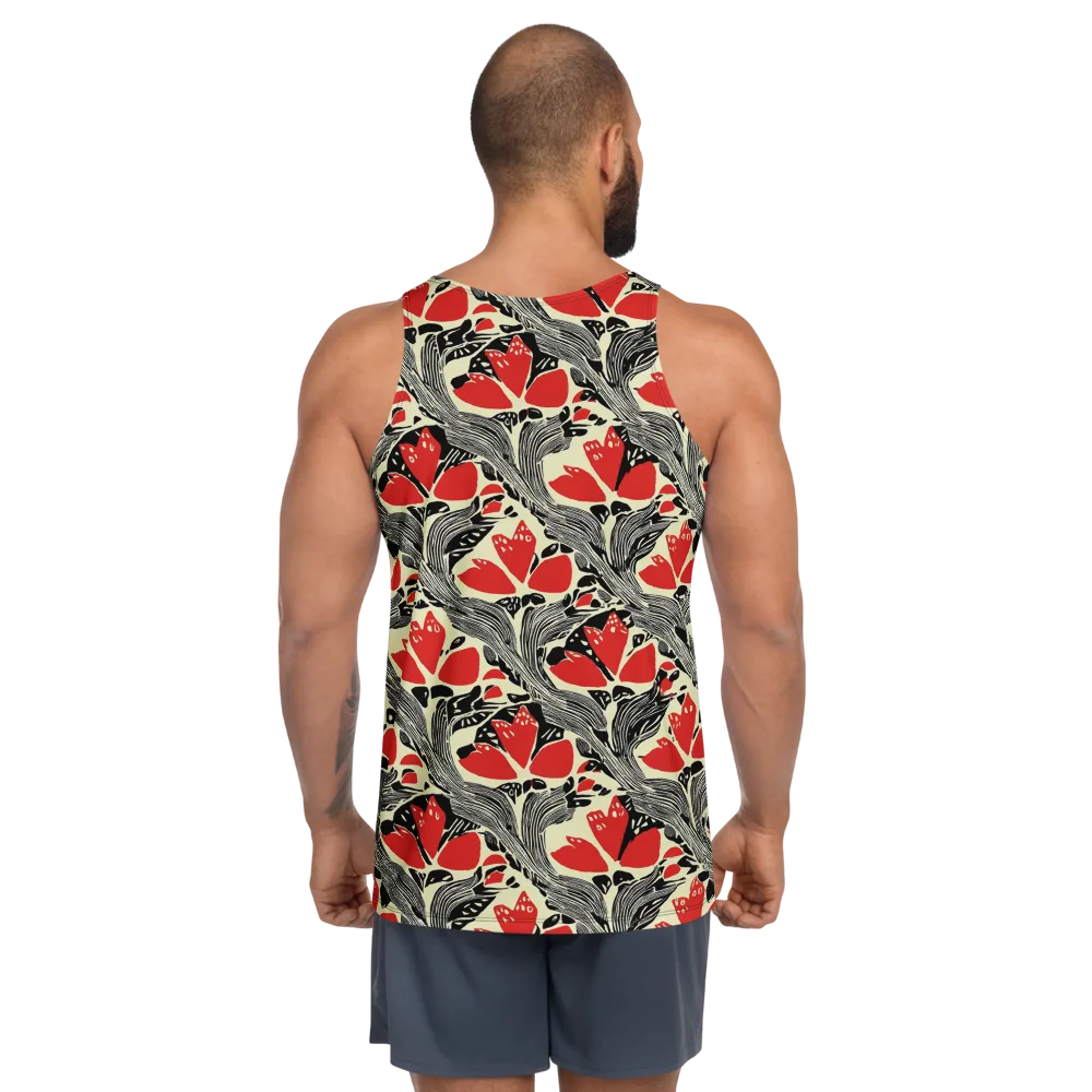 Scarlet Filigree on Men's Tank Top — Back