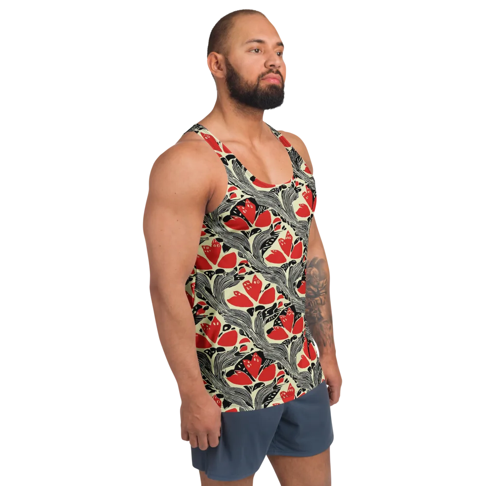 Scarlet Filigree on Men's Tank Top — Right Front