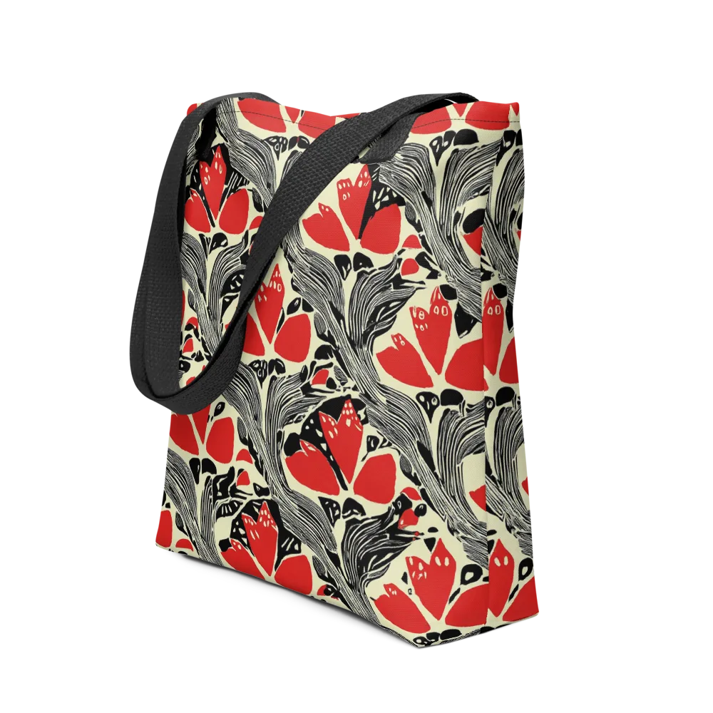 Scarlet Filigree on Tote Bag — Front