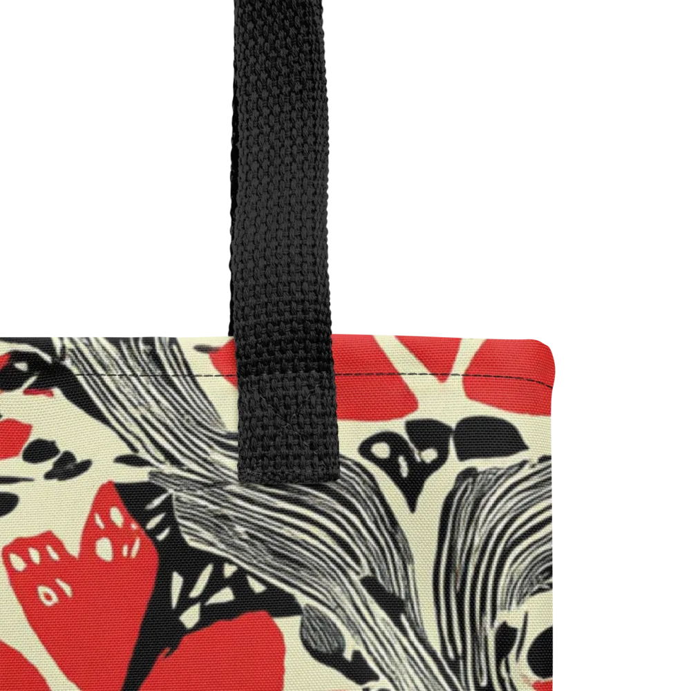 Scarlet Filigree on Tote Bag — Product details