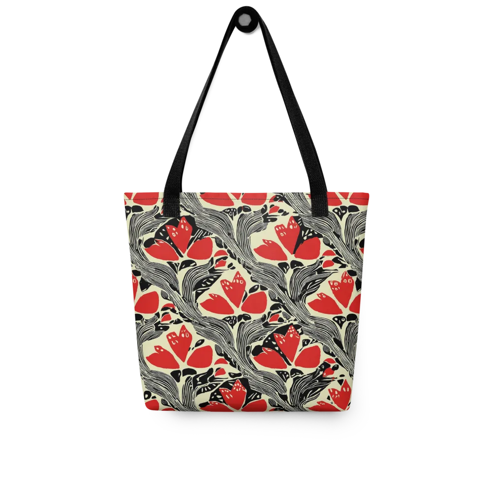 Scarlet Filigree on Tote Bag — Front