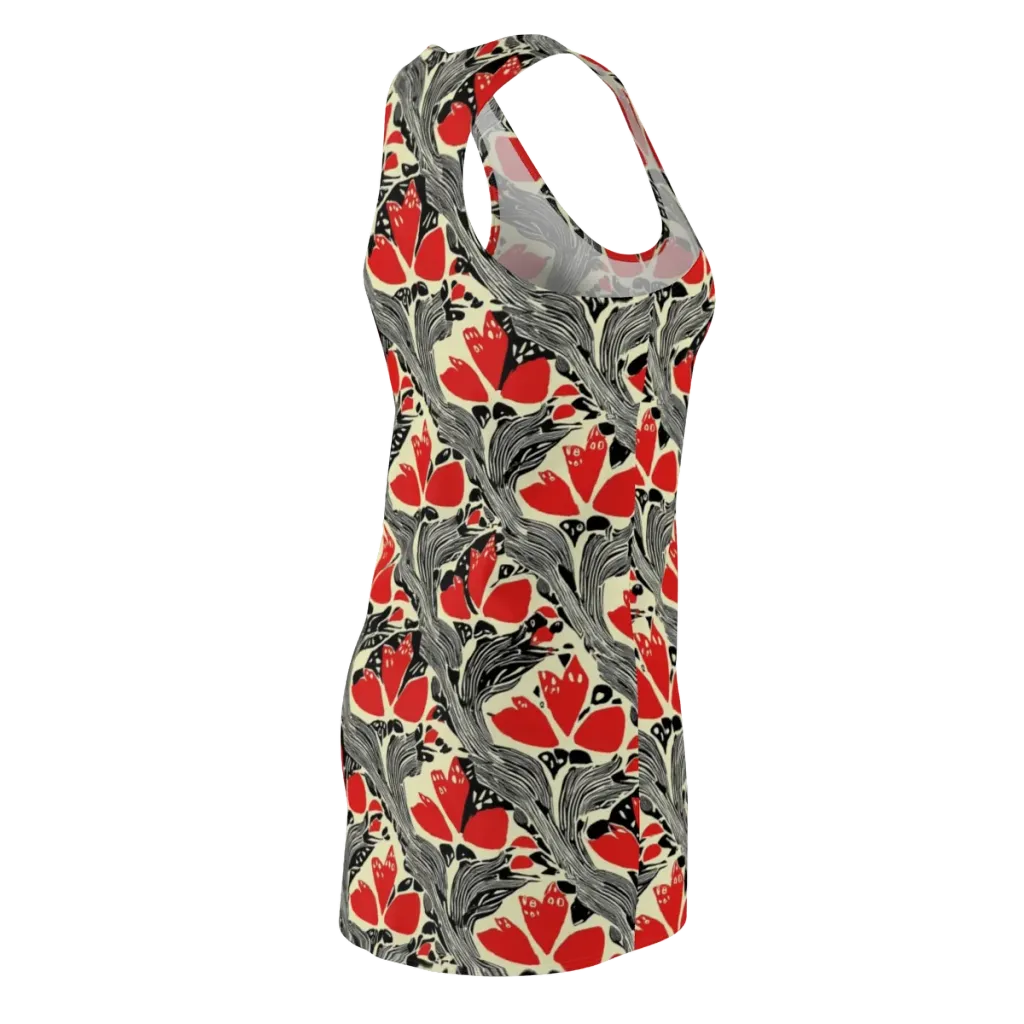Scarlet Filigree on Racerback Dress — Back Side