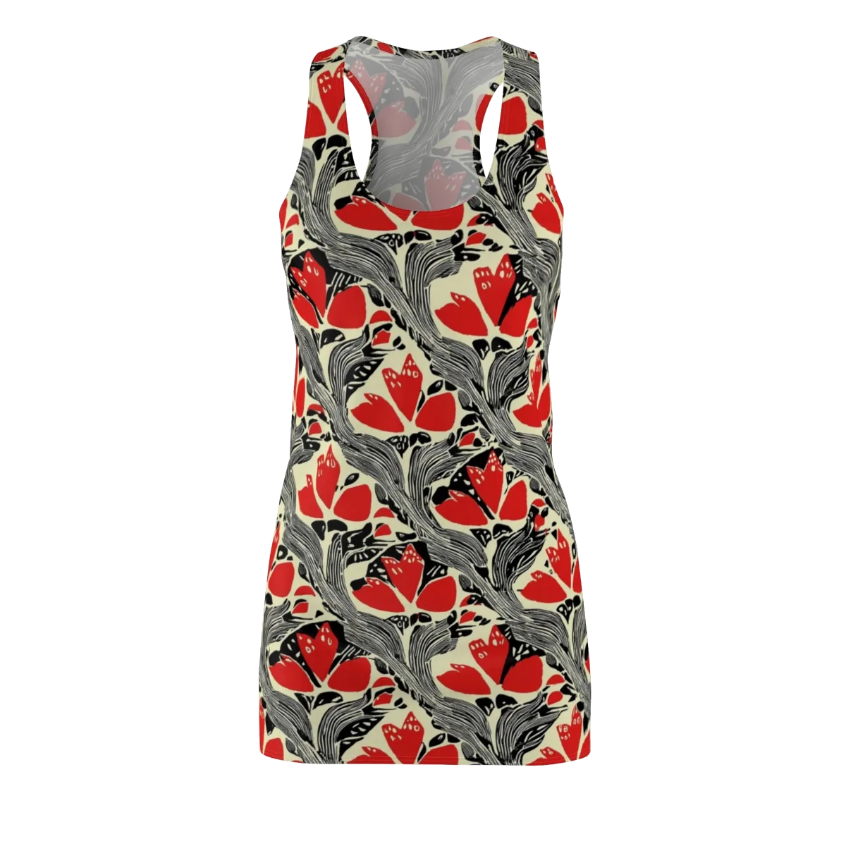 Scarlet Filigree on Racerback Dress — Front