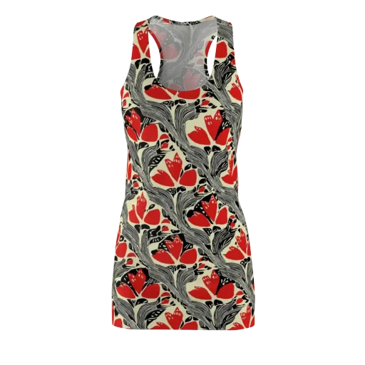 Scarlet Filigree on a Racerback Dress