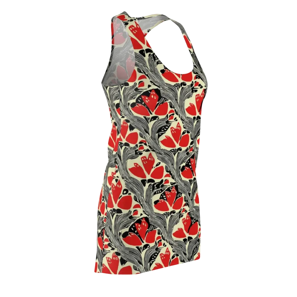 Scarlet Filigree on Racerback Dress — Front Side