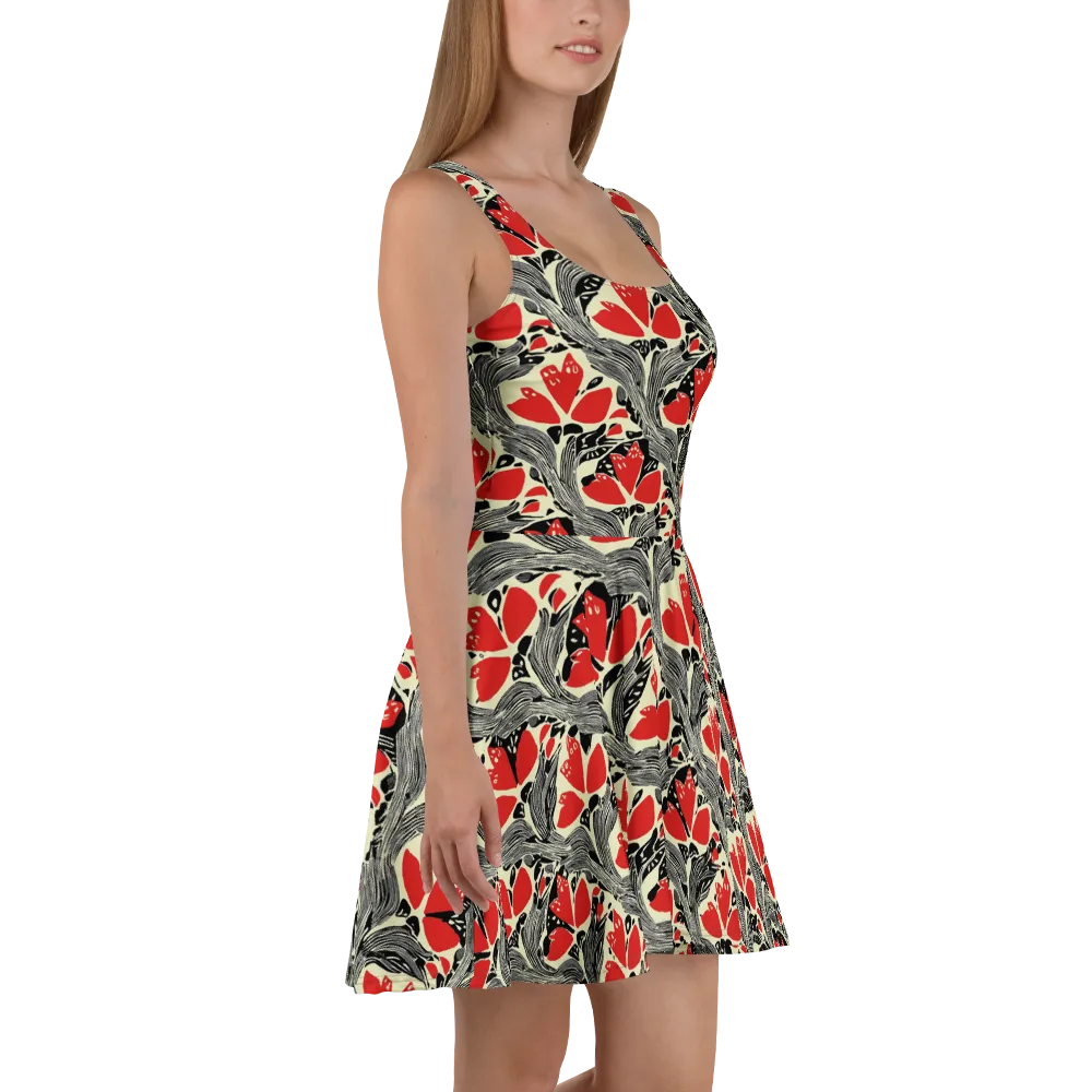 Scarlet Filigree on Skater Dress — Right