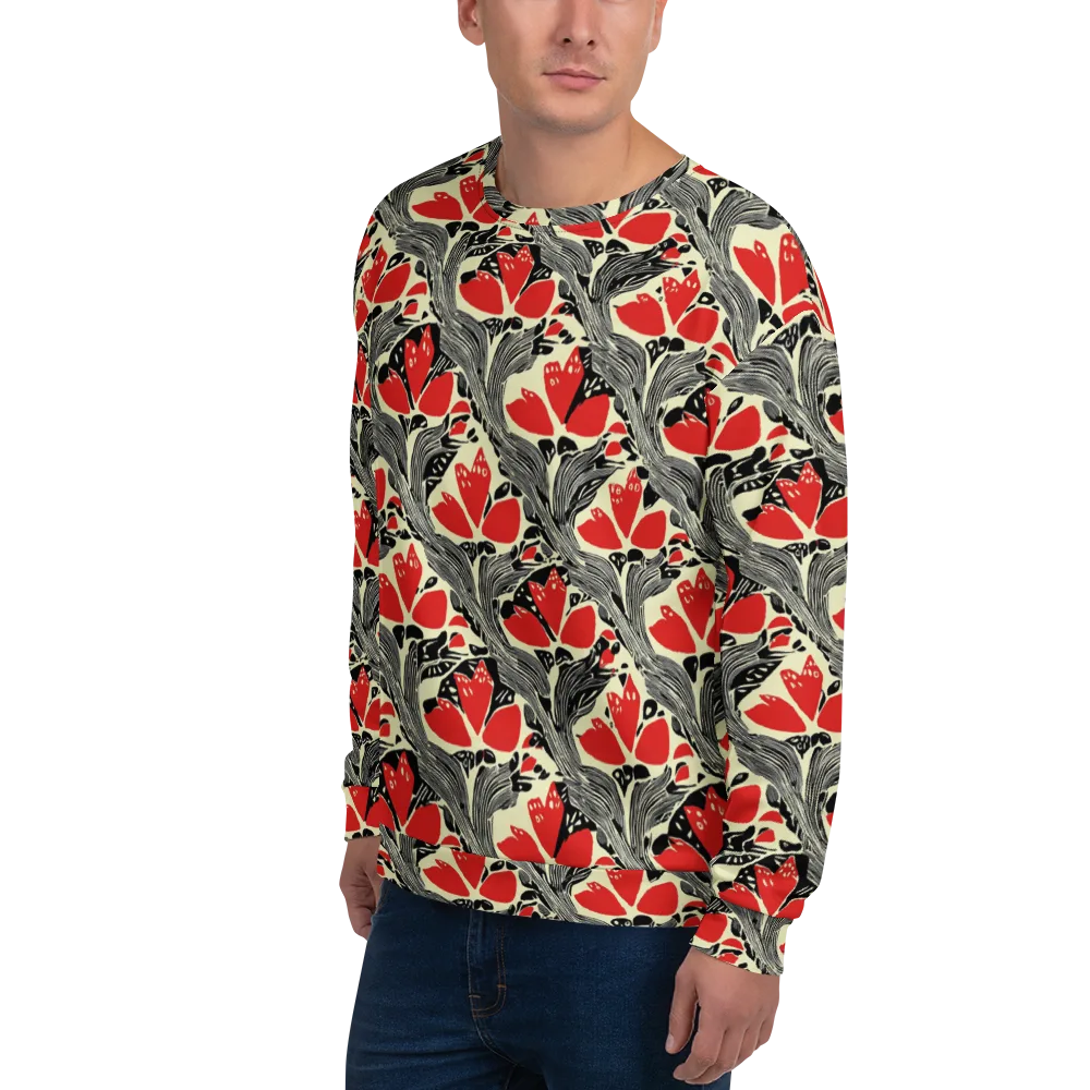 Scarlet Filigree on Sweatshirt — Left Front