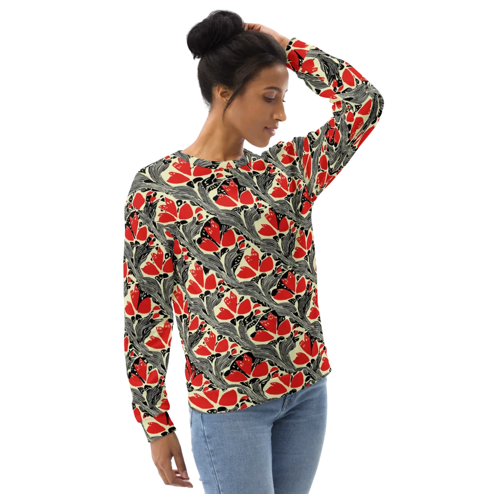 Scarlet Filigree on Sweatshirt — Right Front