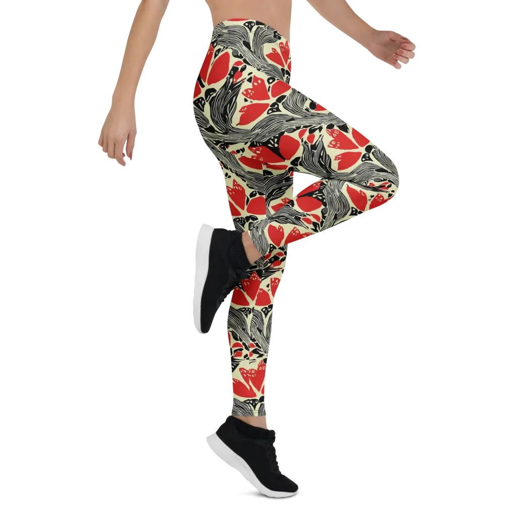 Scarlet Filigree on Leggings — Right