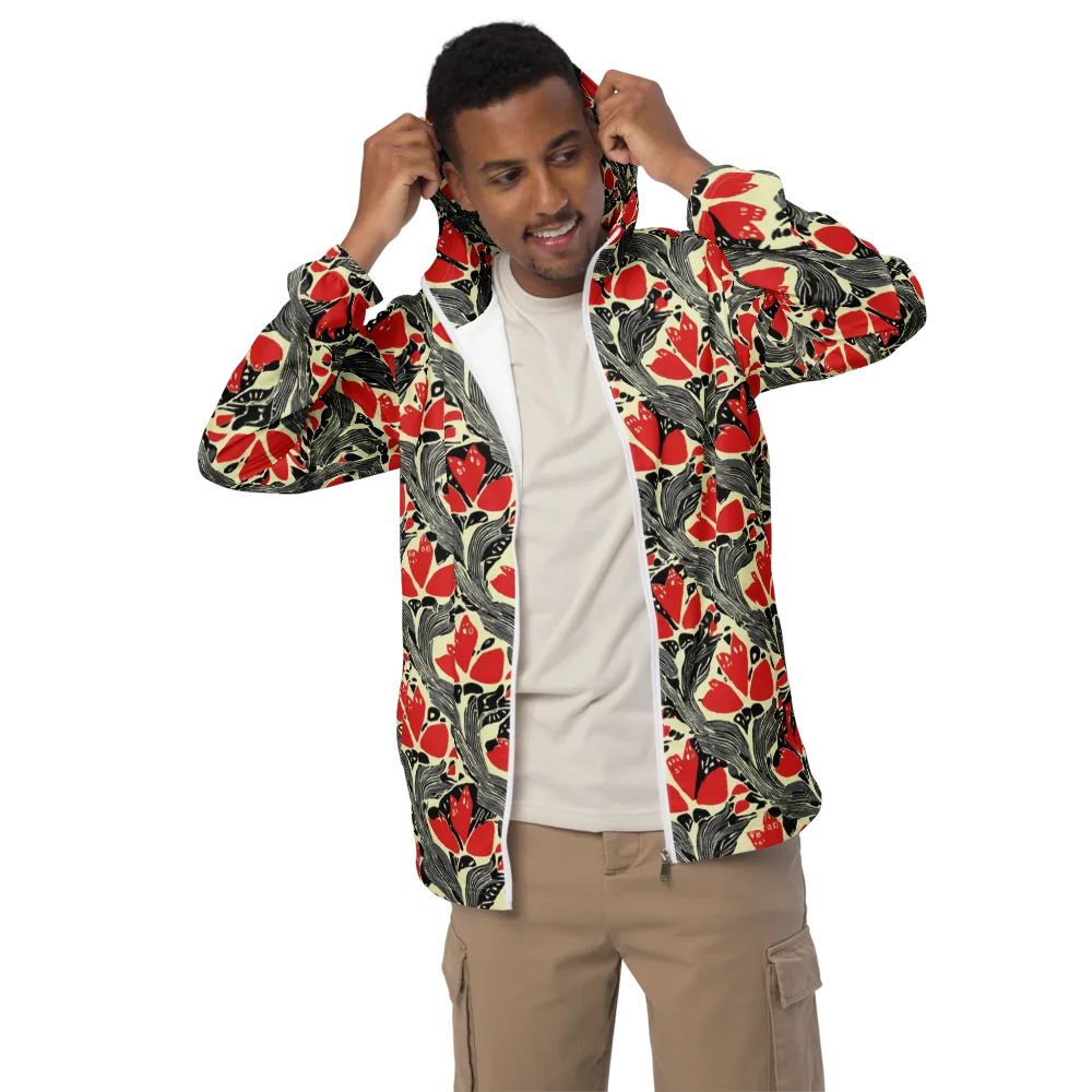 Scarlet Filigree on Men's Windbreaker — Front