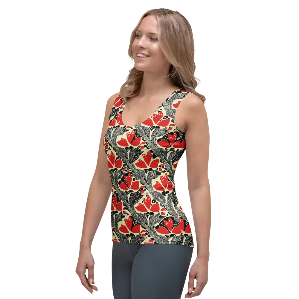 Scarlet Filigree on Women's Tank Top — Left Front