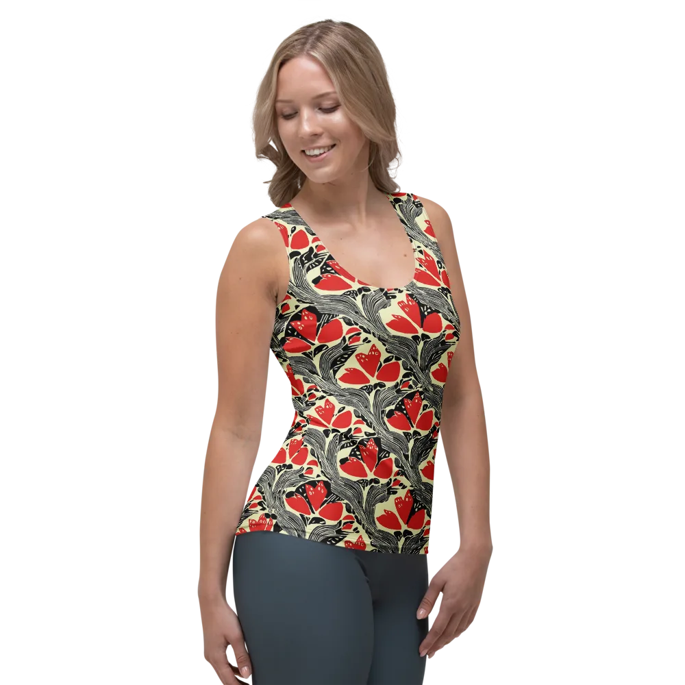 Scarlet Filigree on Women's Tank Top — Right Front