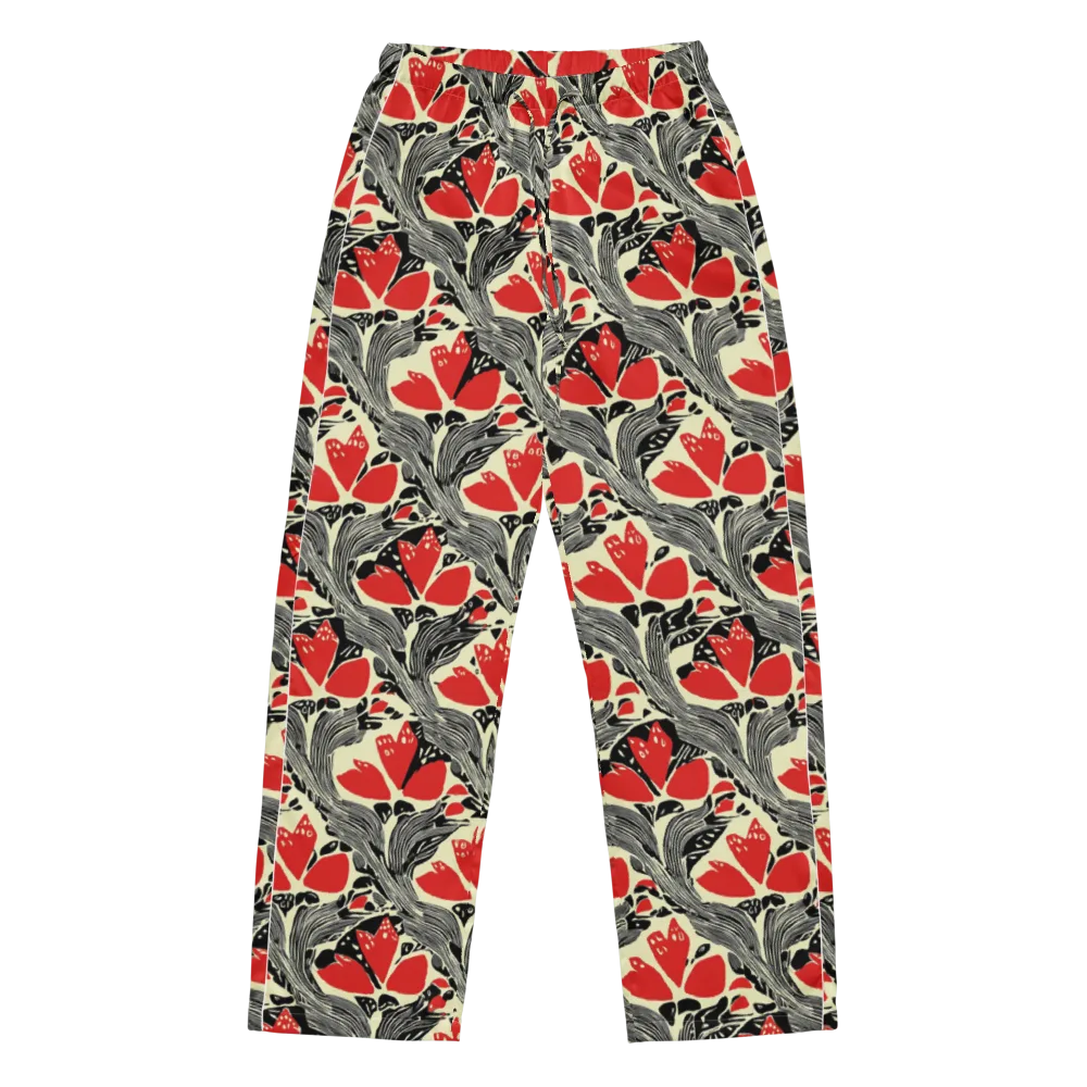 Scarlet Filigree on Women's Pajama Pants — Front