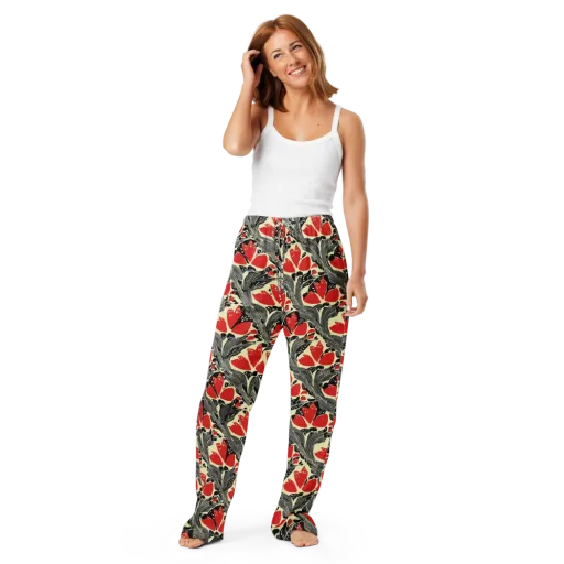 Scarlet Filigree on a Women's Pajama Pants