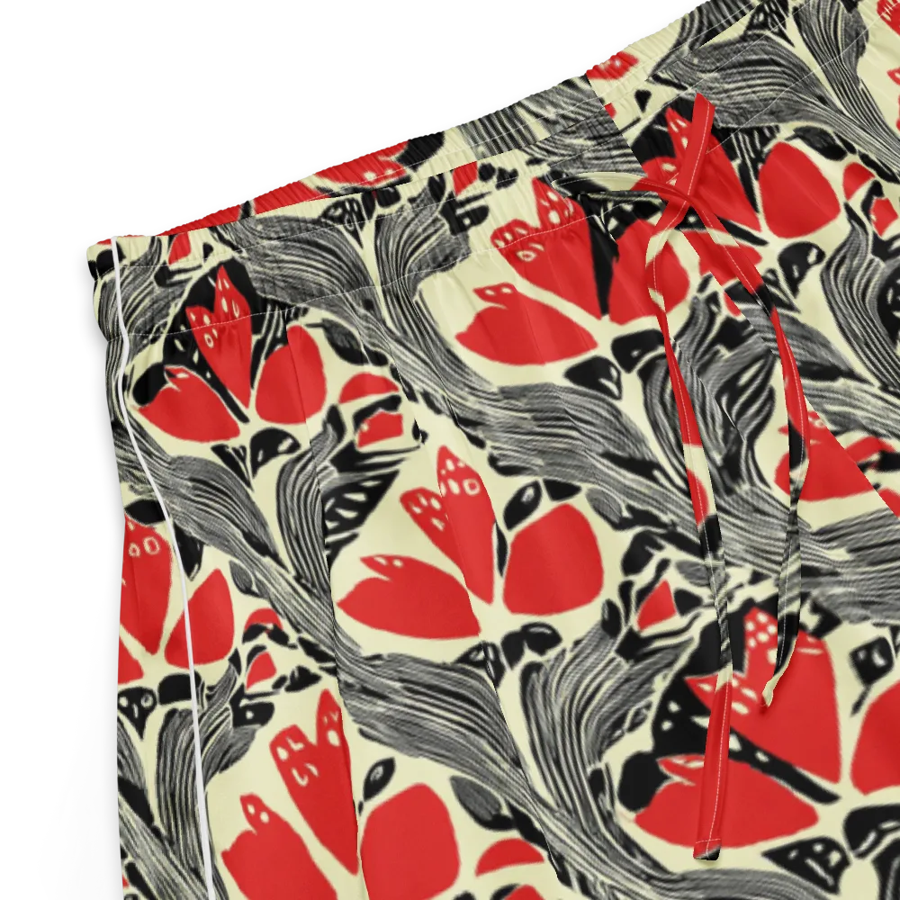 Scarlet Filigree on Women's Pajama Shorts — Product details