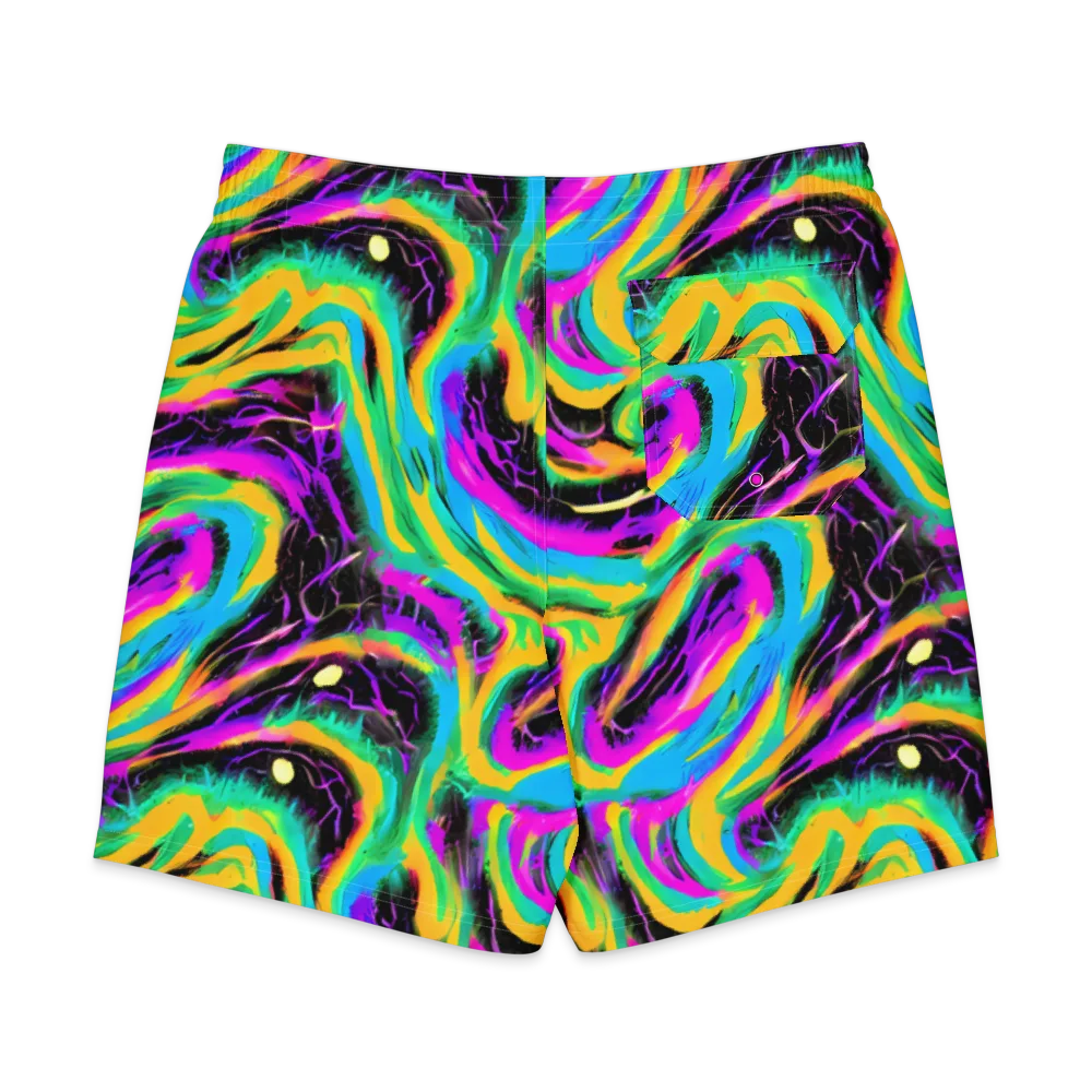 Nightwave Neon on Men's Board Shorts — Back