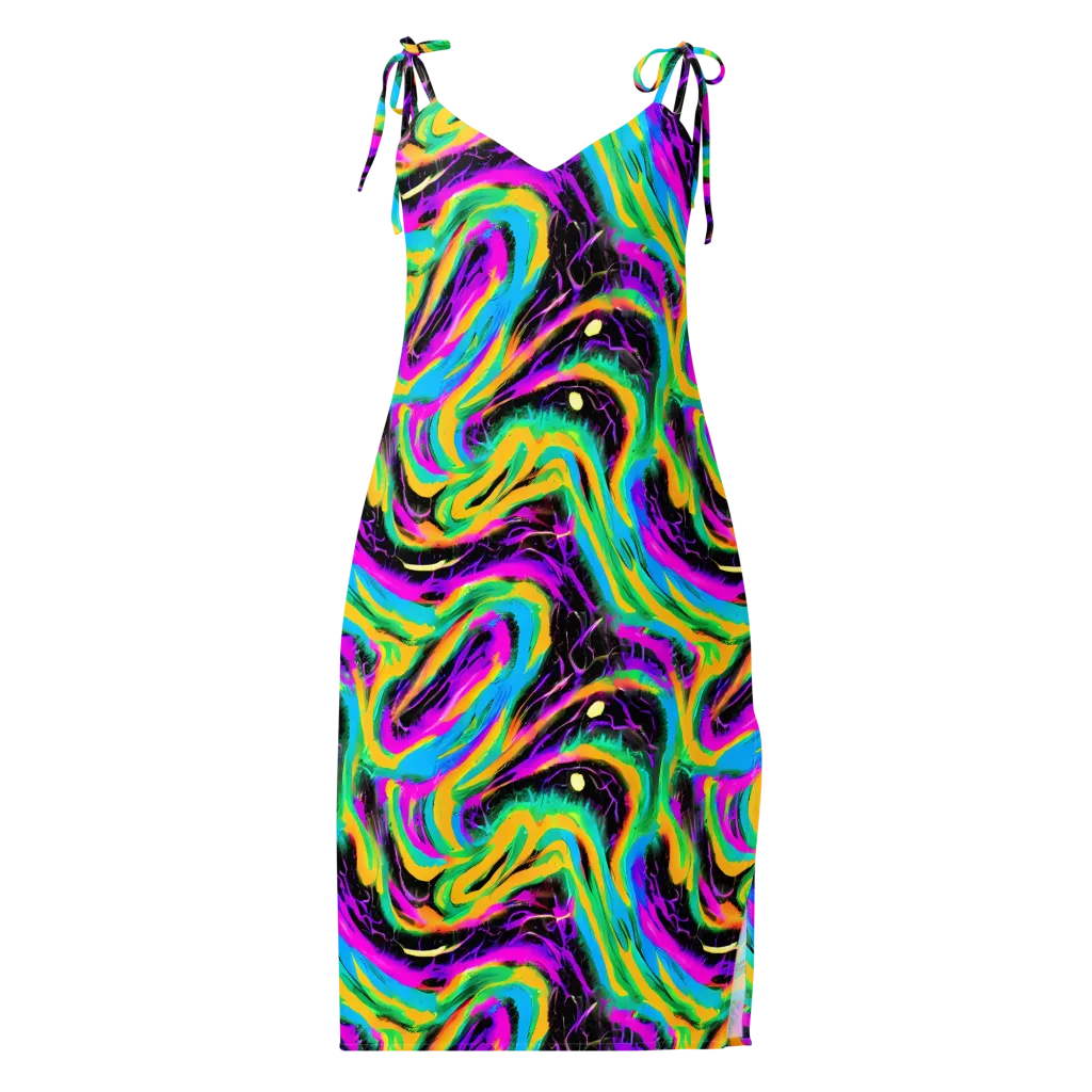 Nightwave Neon on Slip Dress — Front