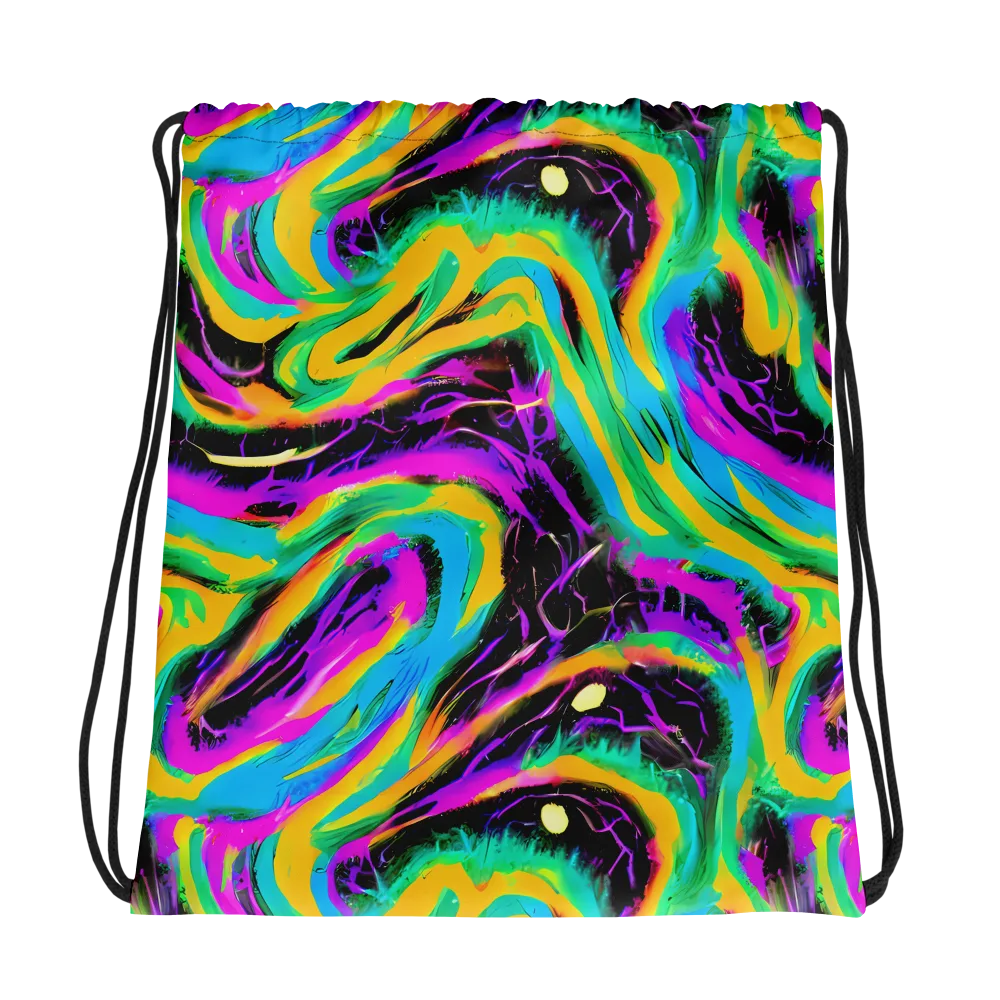 Nightwave Neon on Drawstring Bag — Photo