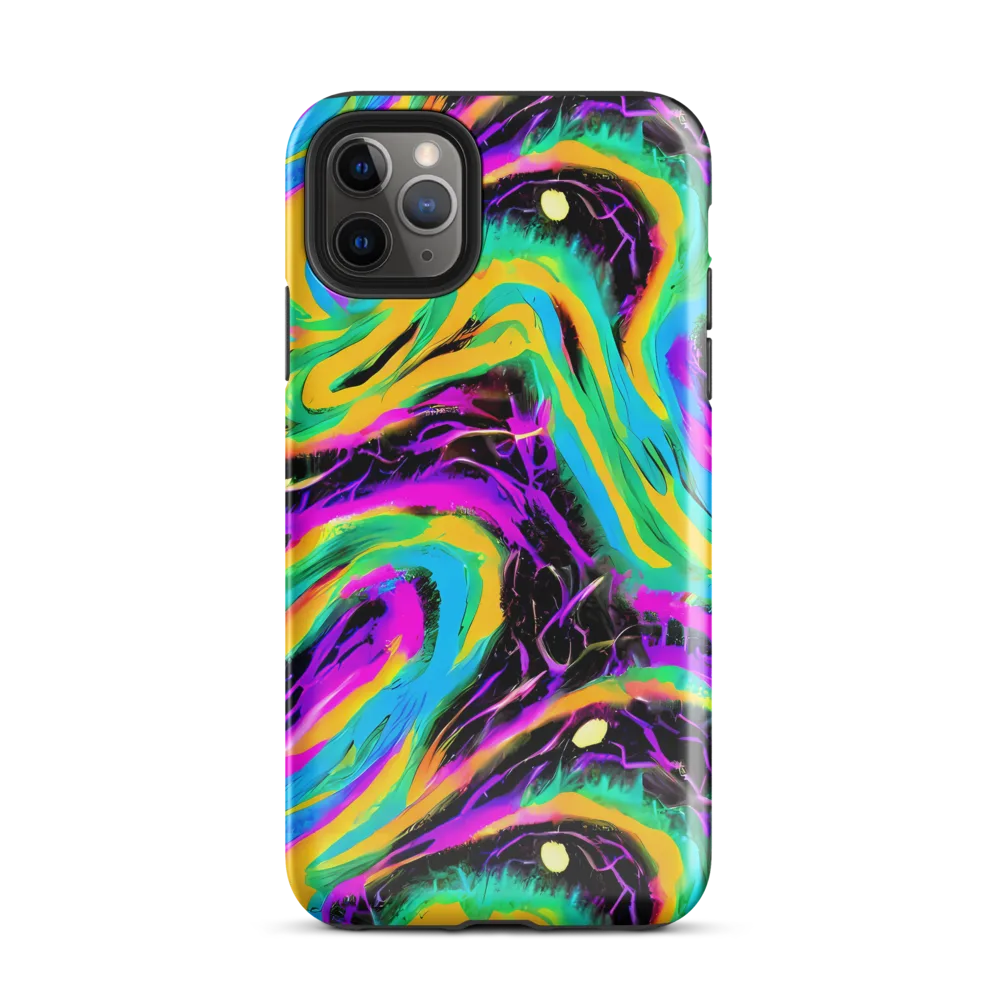 Nightwave Neon on Tough Case for iPhone® — Front