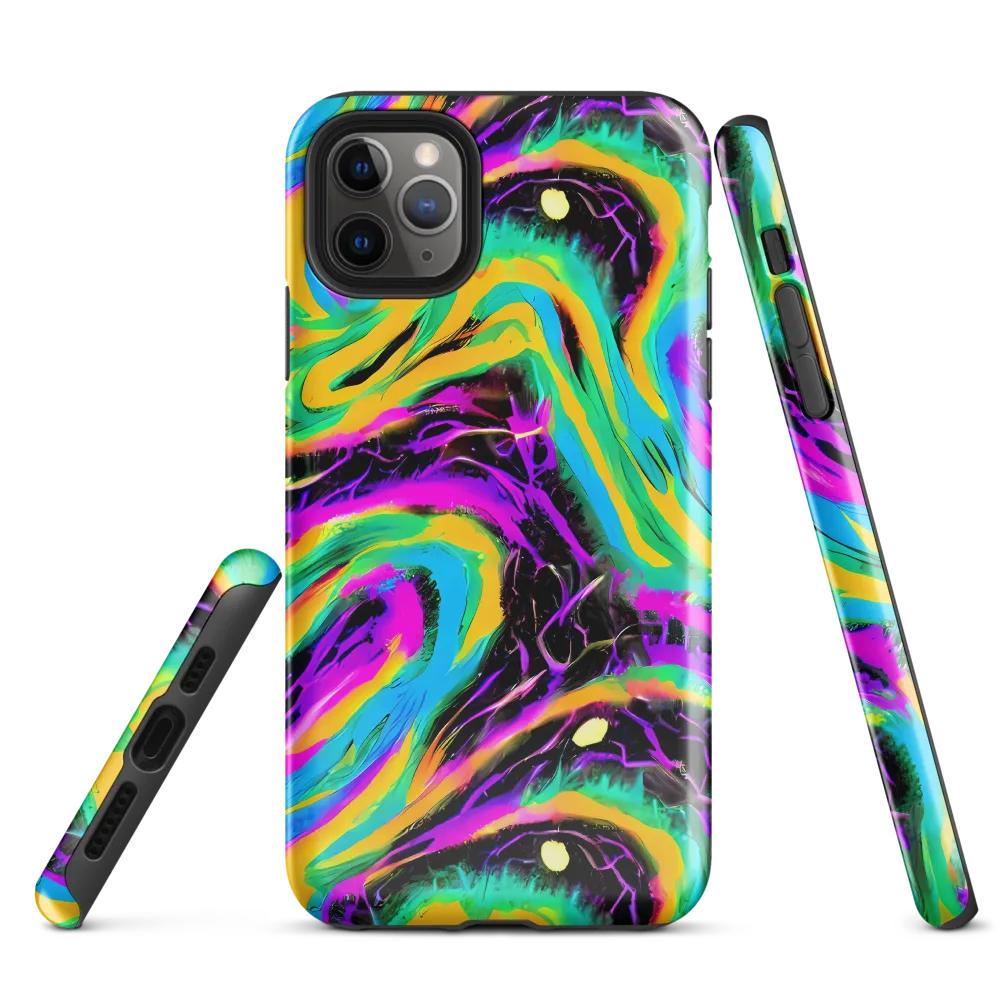 Nightwave Neon on Tough Case for iPhone® — Front