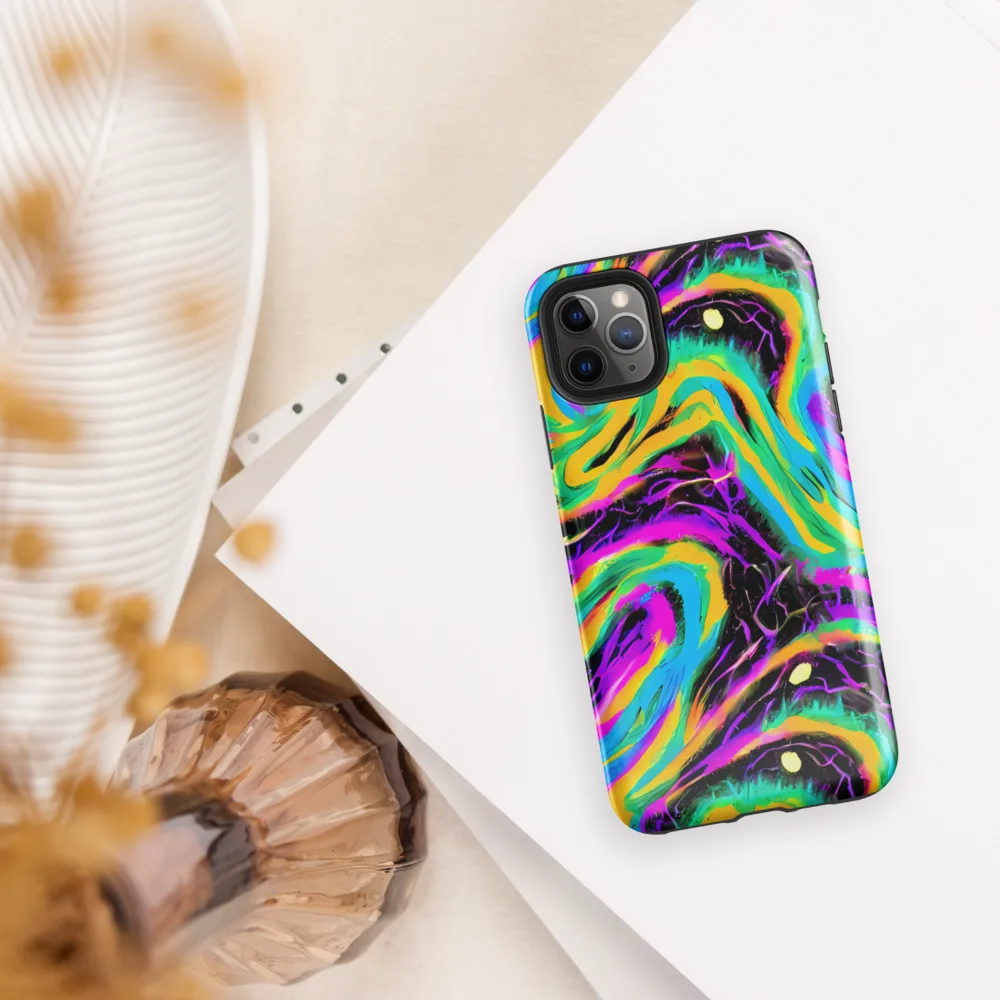 Nightwave Neon on Tough Case for iPhone® — Front