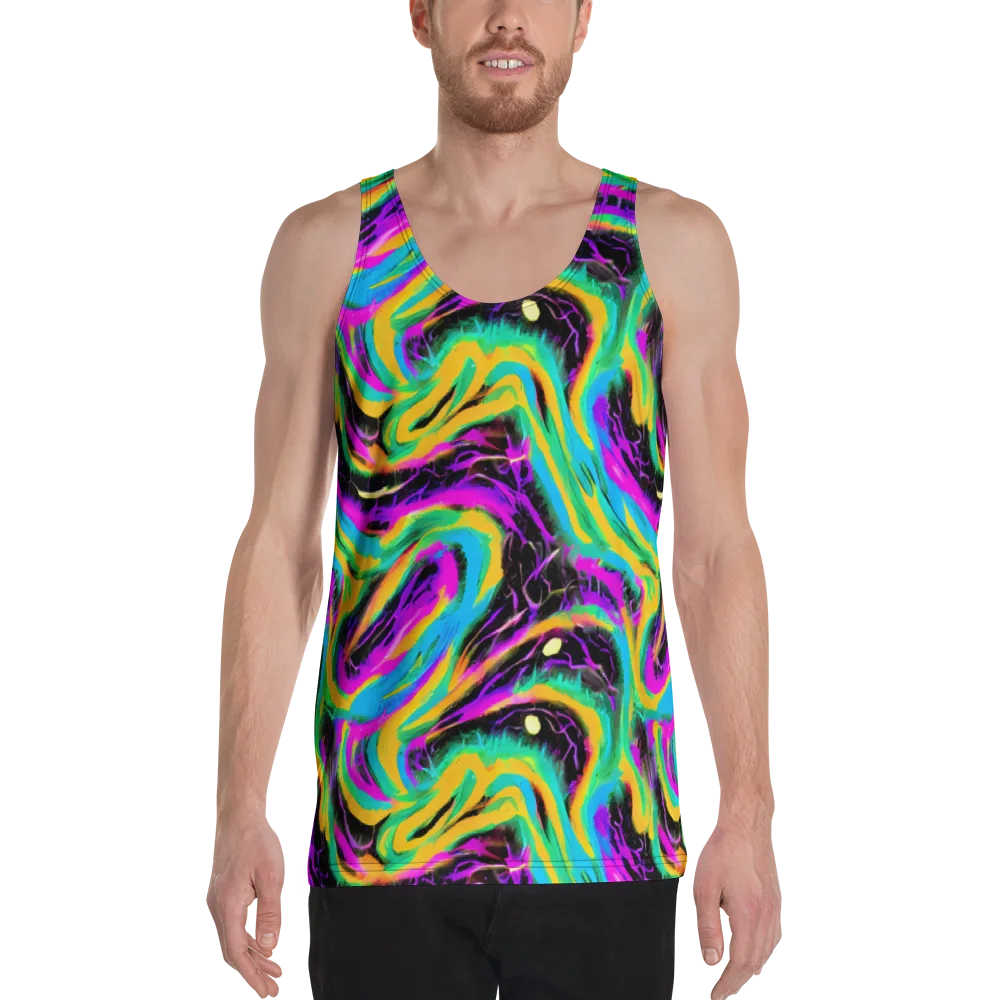 Nightwave Neon on Men's Tank Top — Front