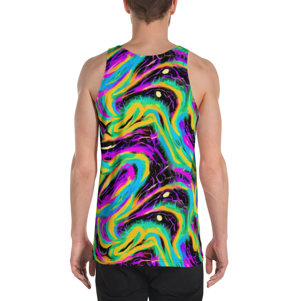 Nightwave Neon on Men's Tank Top — Back