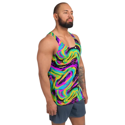 Nightwave Neon on a Men's Tank Top
