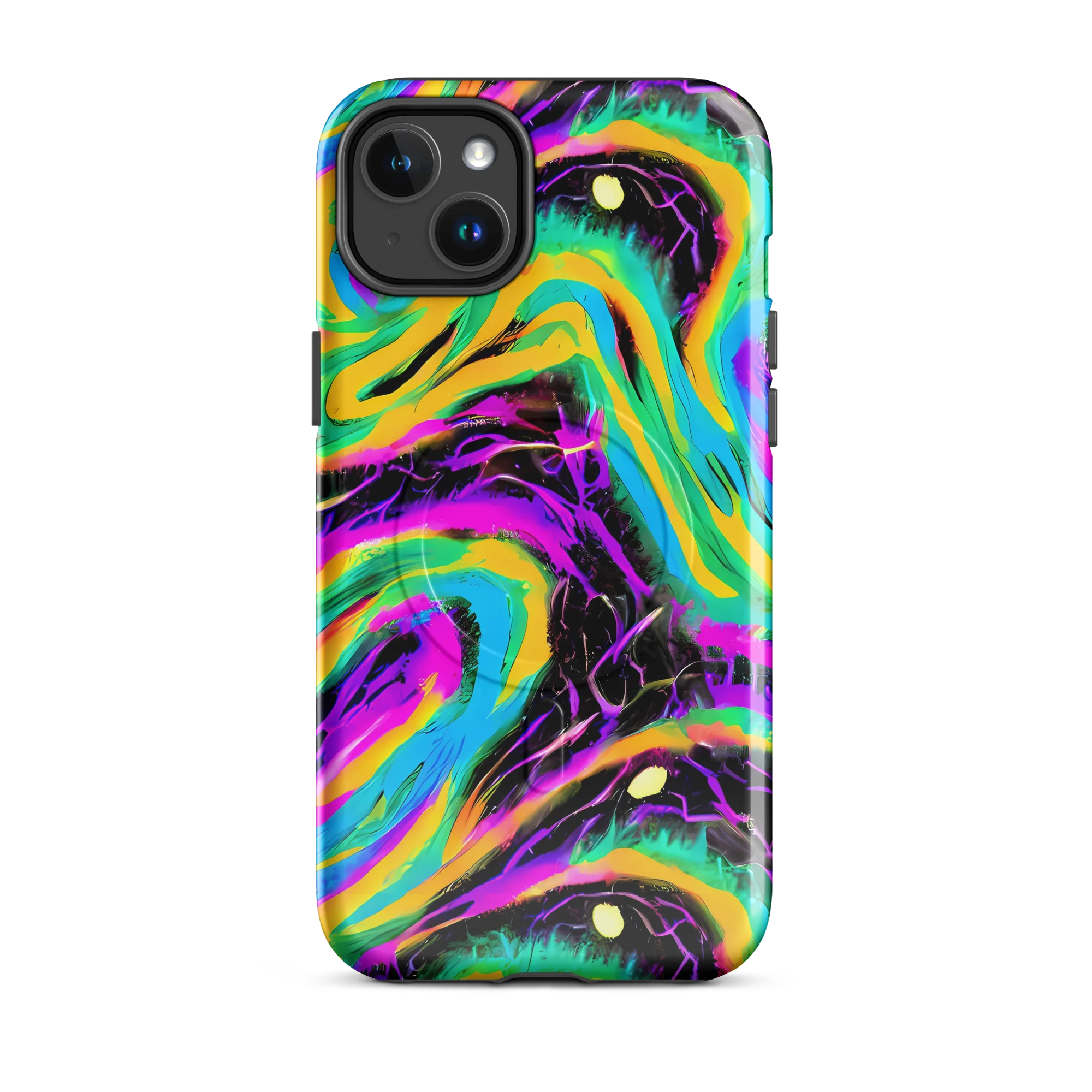 Nightwave Neon on MagSafe Tough Case for iPhone® — Front