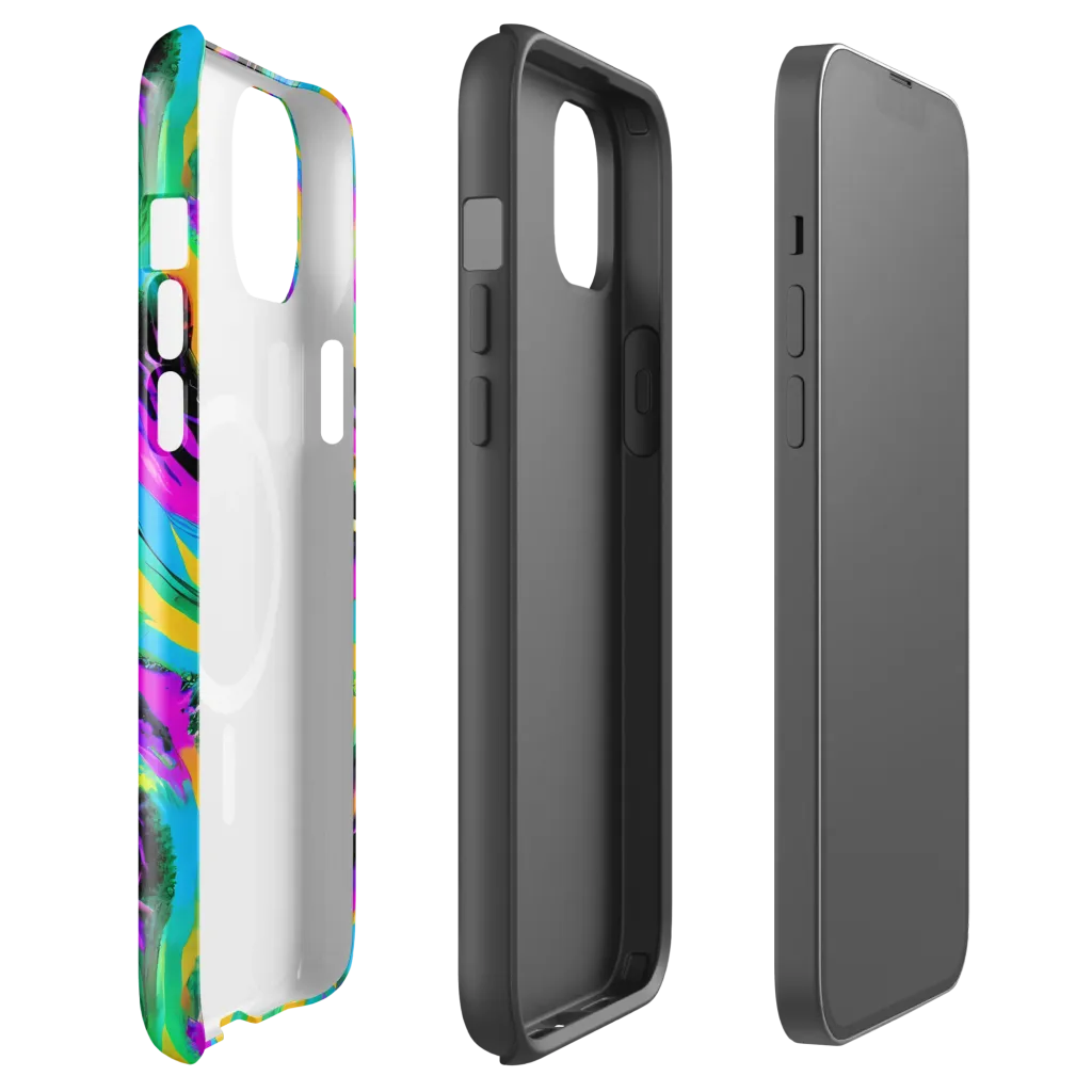 Nightwave Neon on MagSafe Tough Case for iPhone® — Front