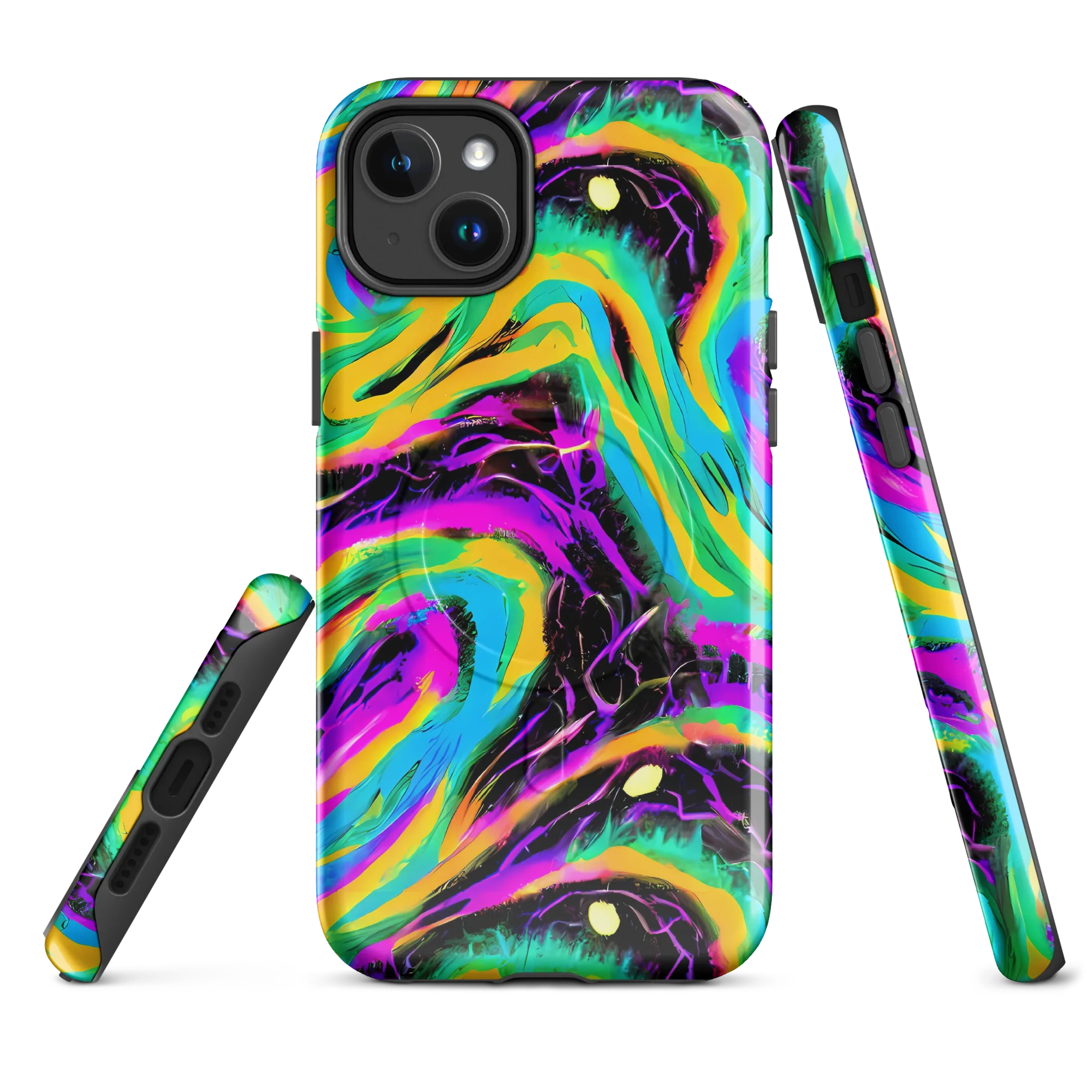 Nightwave Neon on MagSafe Tough Case for iPhone® — Front
