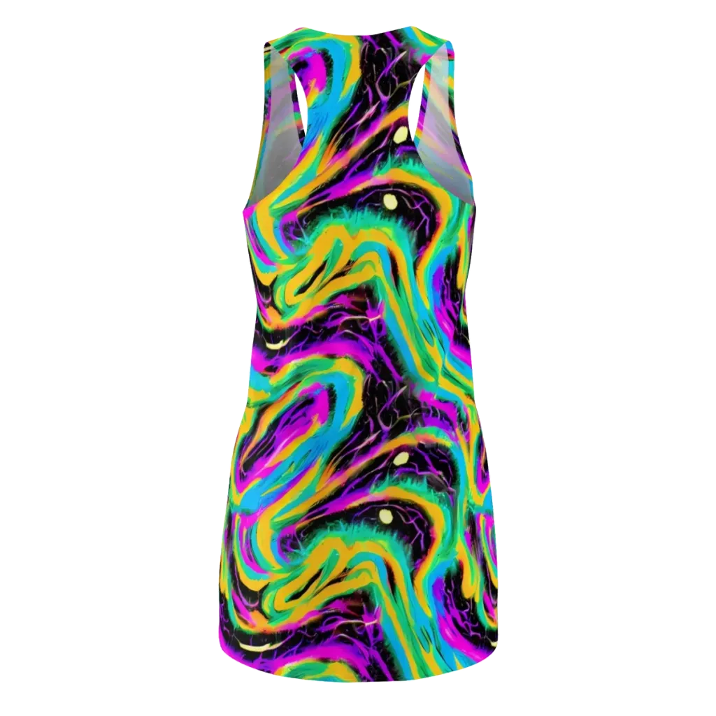Nightwave Neon on Racerback Dress — Back