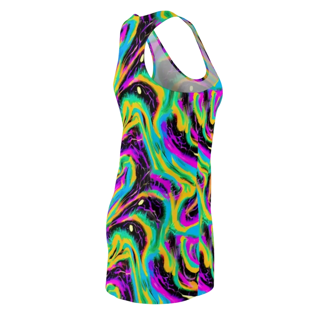 Nightwave Neon on Racerback Dress — Back Side