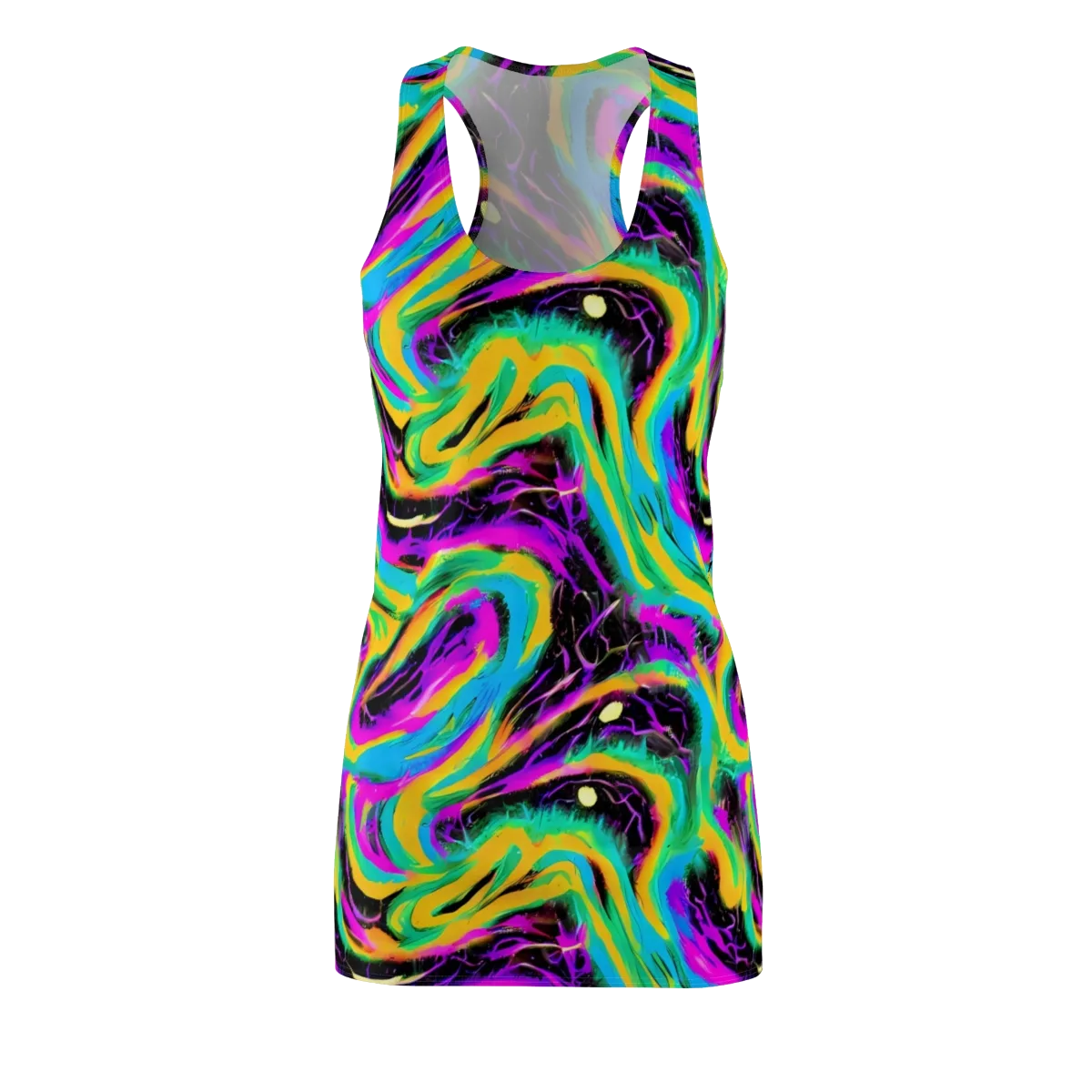 Nightwave Neon on Racerback Dress — Front