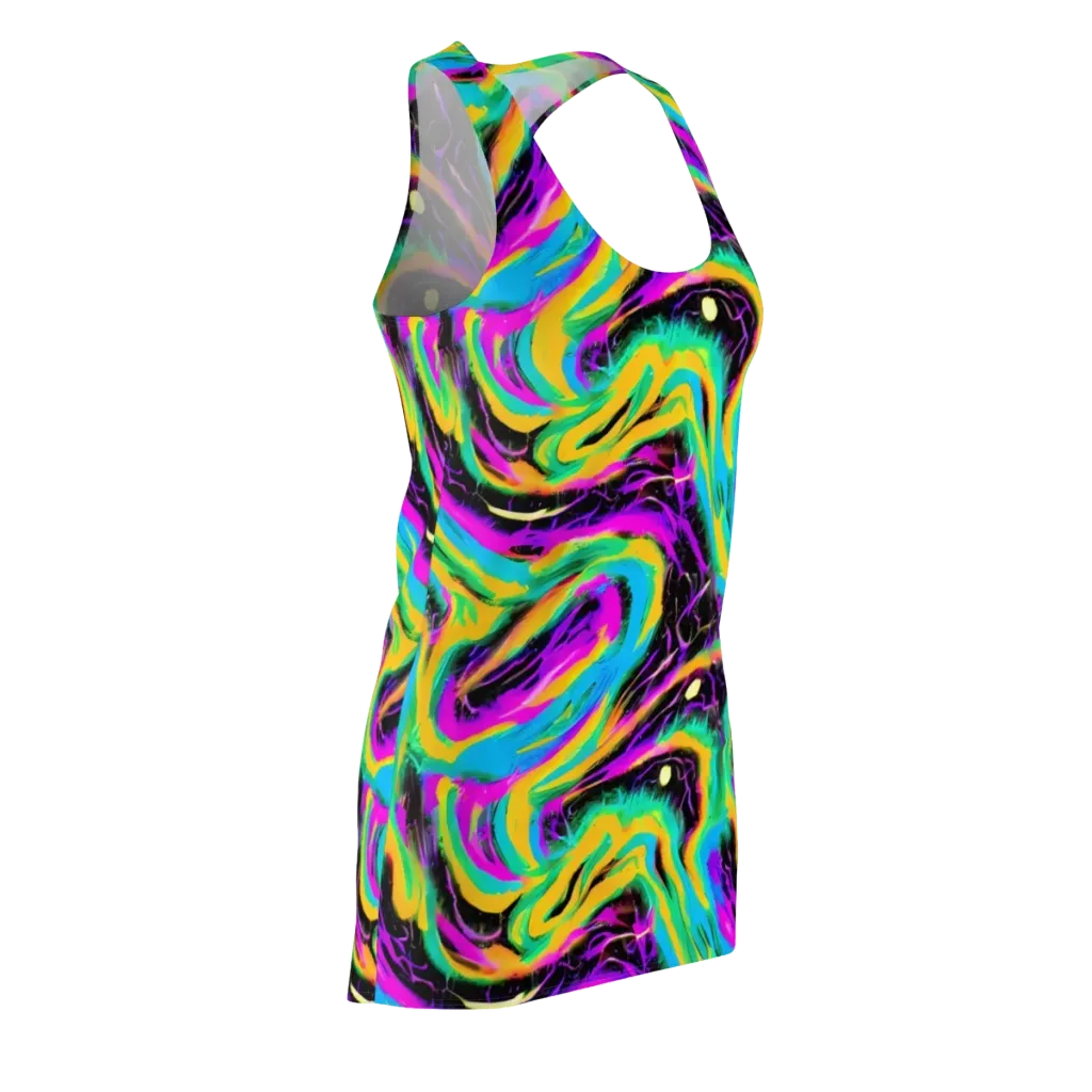 Nightwave Neon on Racerback Dress — Front Side