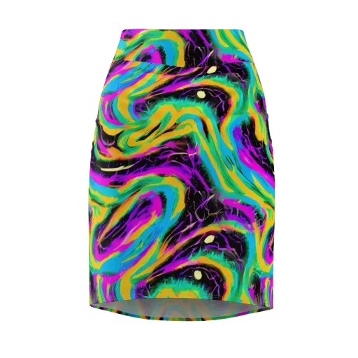 Nightwave Neon on a Pencil Skirt
