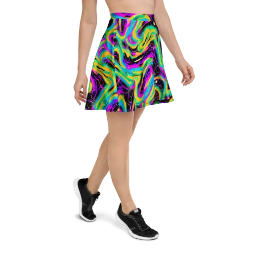 Nightwave Neon on a Skater Skirt