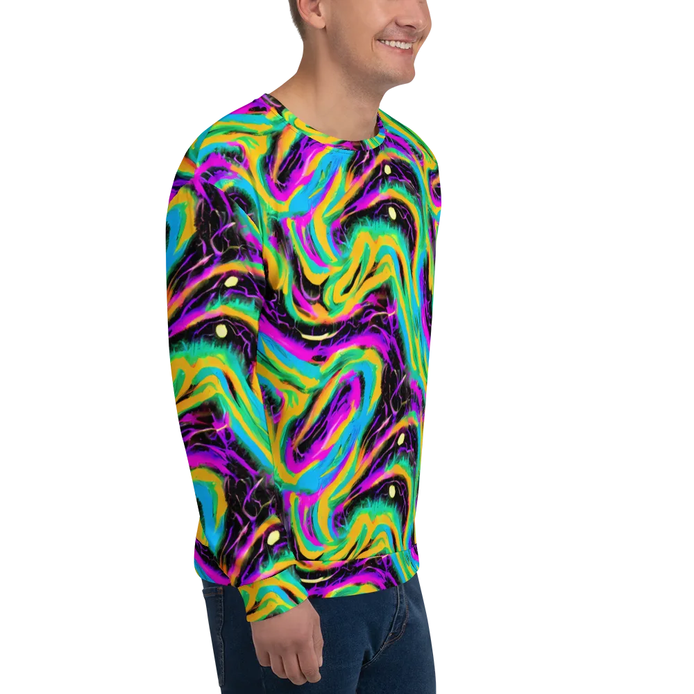 Nightwave Neon on Sweatshirt — Right Front
