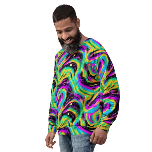 Nightwave Neon on a Sweatshirt