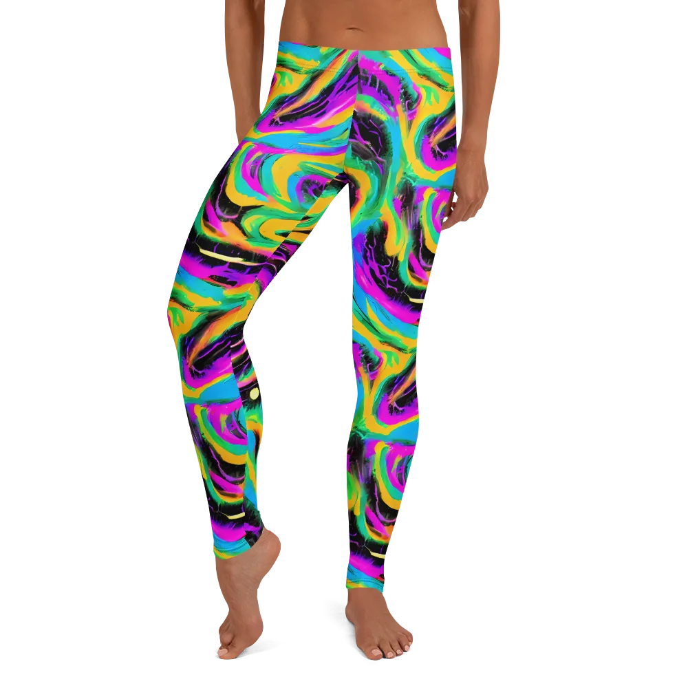 Nightwave Neon on Leggings — Front