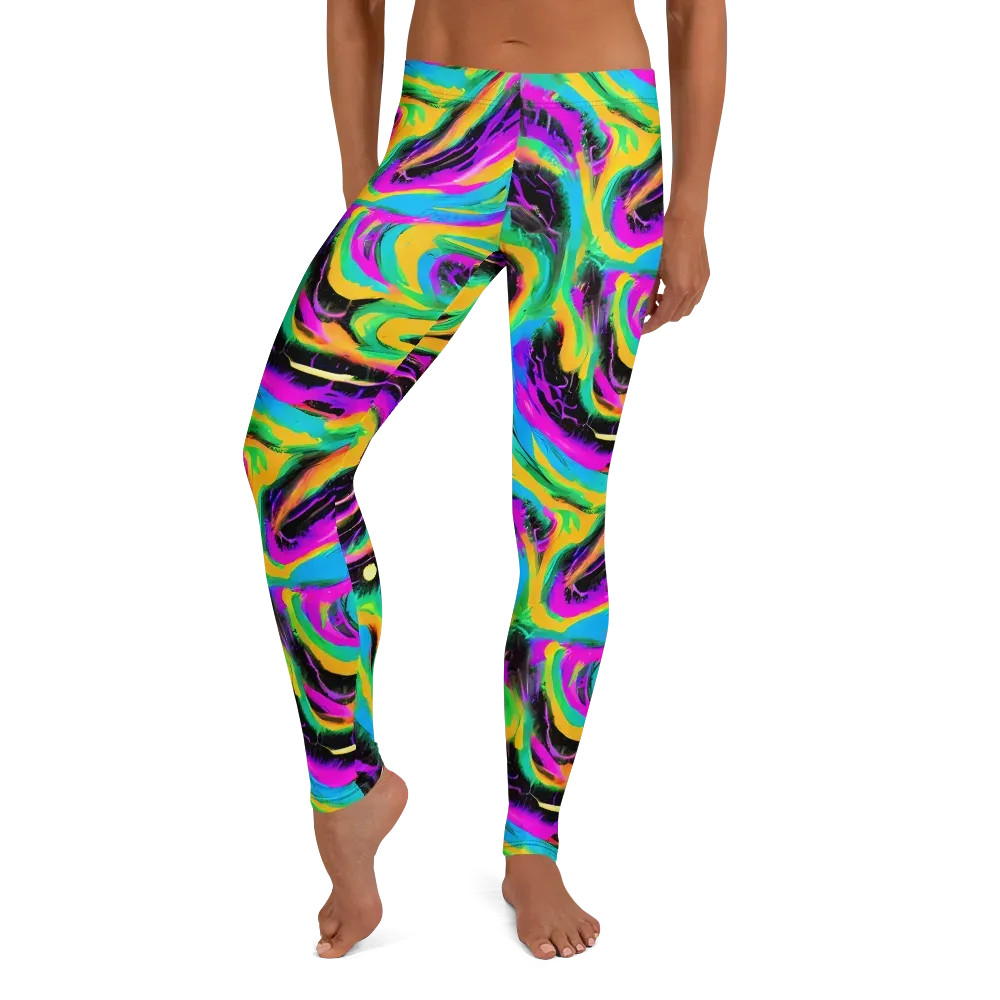 Nightwave Neon on Leggings — Front