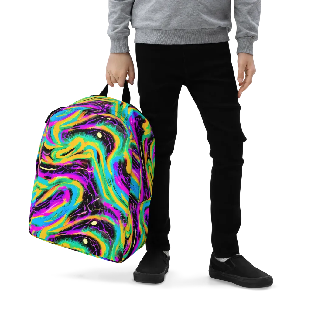 Nightwave Neon on Minimalist Backpack — Zoomed-in