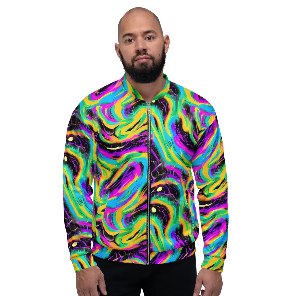 Nightwave Neon on Bomber Jacket — Front