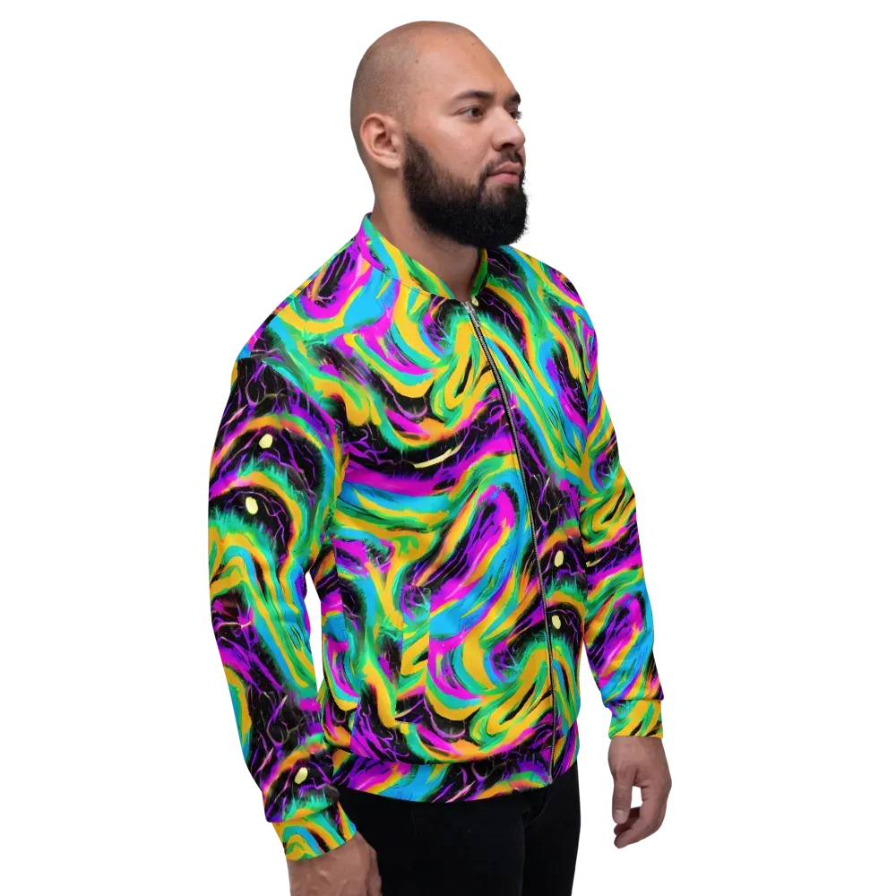 Nightwave Neon on Bomber Jacket — Right