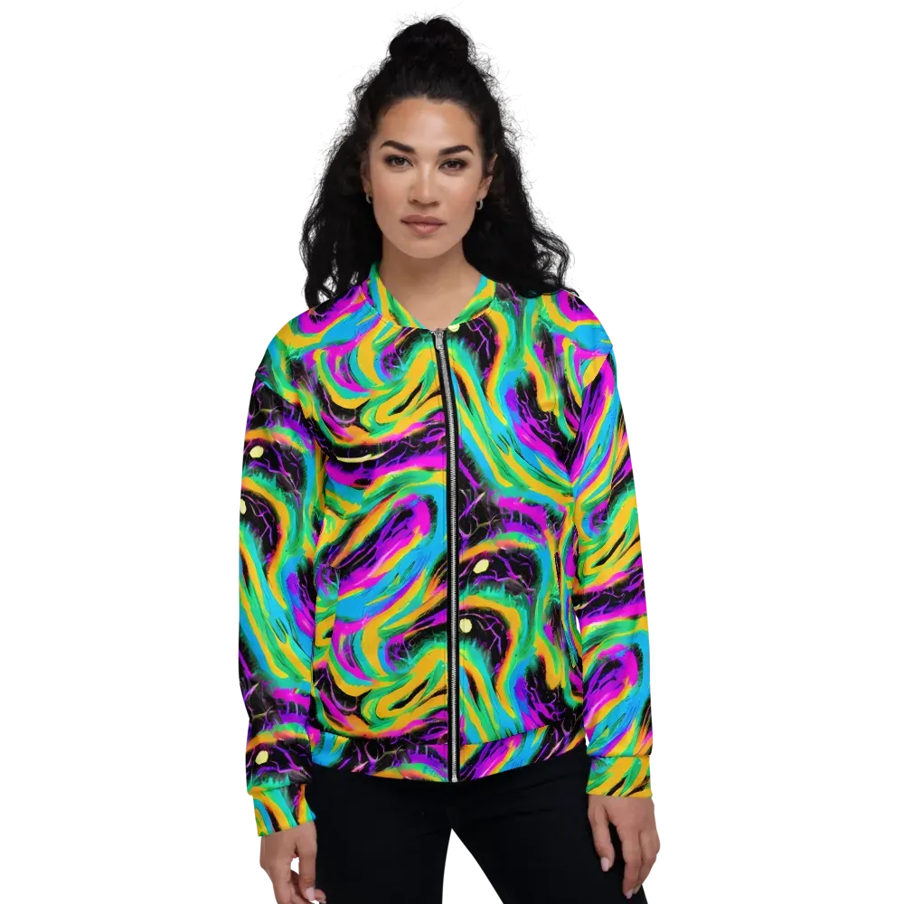 Nightwave Neon on Bomber Jacket — Front