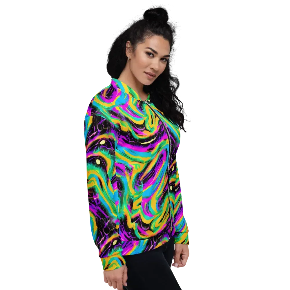Nightwave Neon on Bomber Jacket — Right