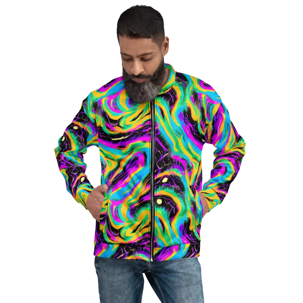 Nightwave Neon on Bomber Jacket — Front