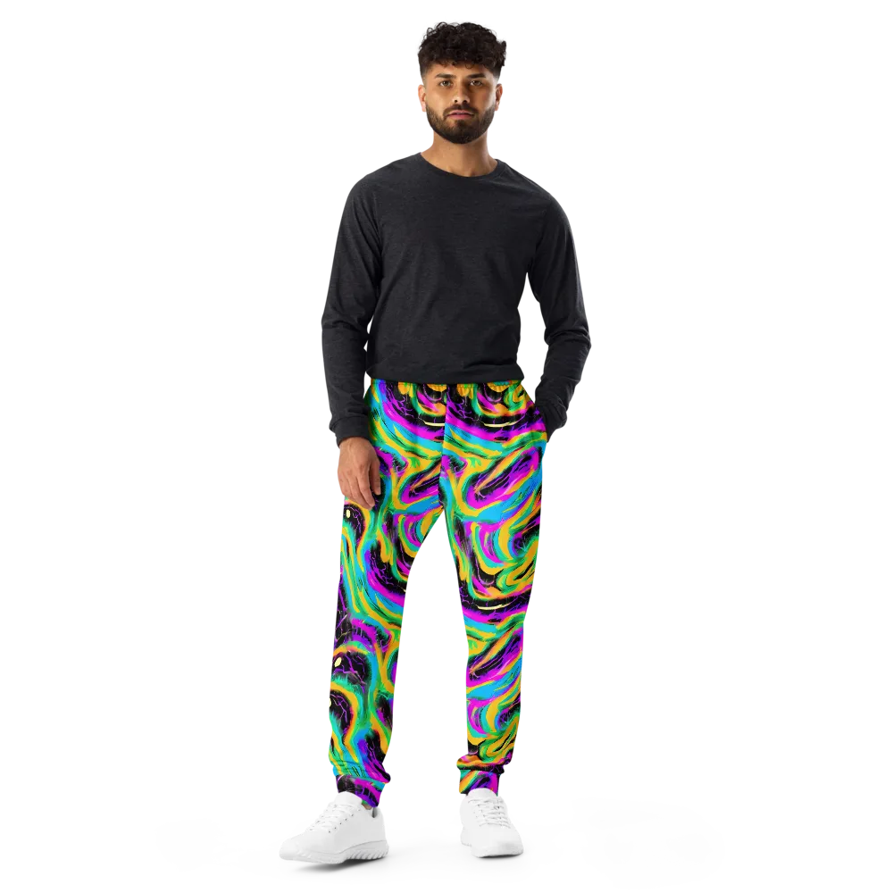 Nightwave Neon on Men's Joggers — Front