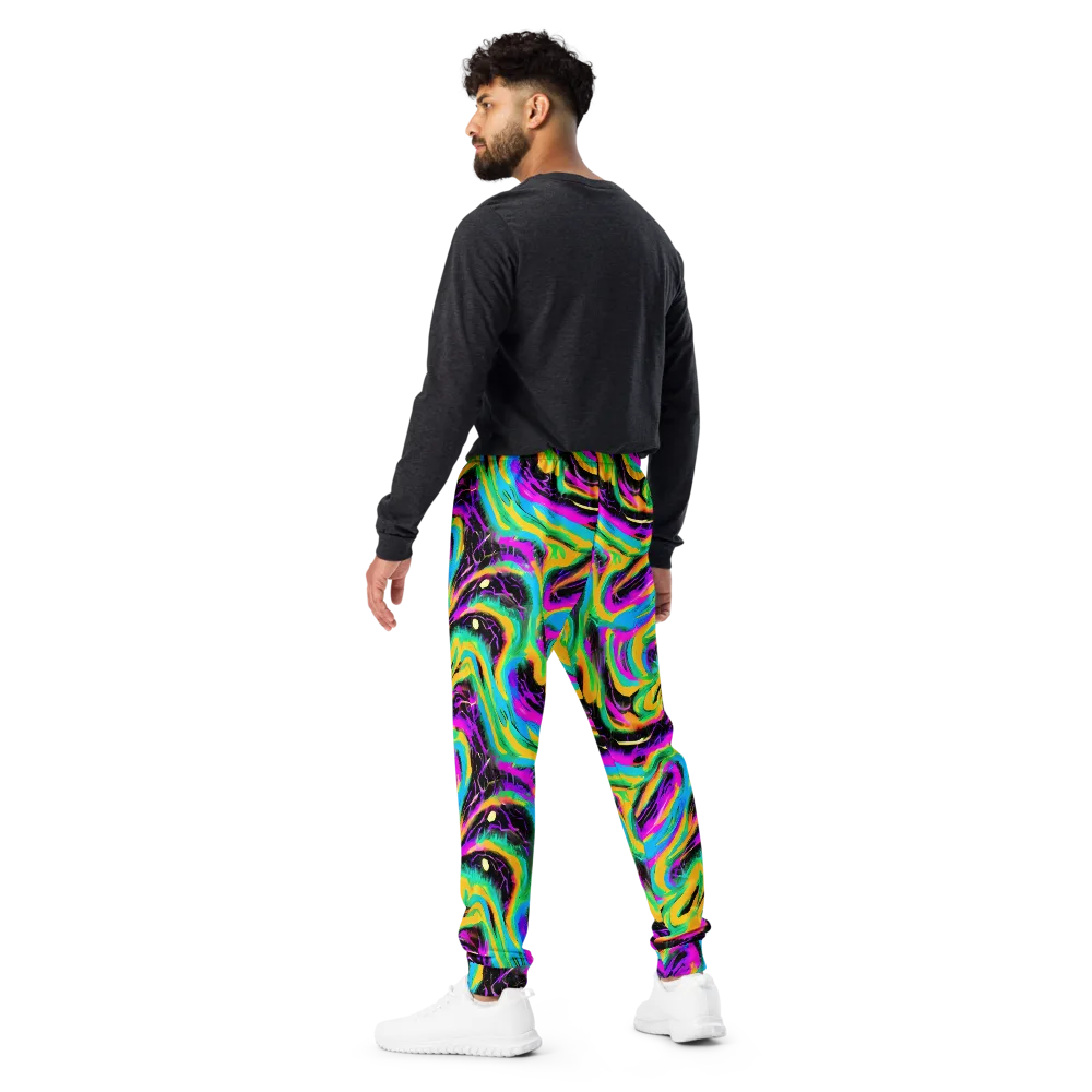Nightwave Neon on Men's Joggers — Back
